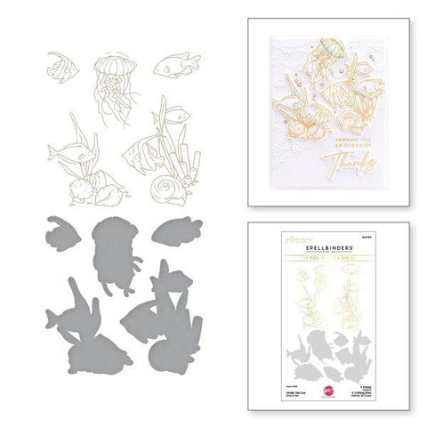 Seahorse Kisses Collection - Under the Sea Glimmer Hot Foil Plate & Die Set