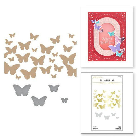 Stylish Ovals Collection - Fluttering By Glimmer Hot Foil Plate & Die Set