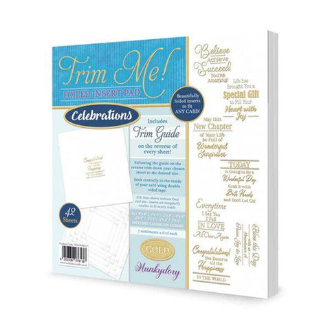 Trim Me! Foiled Insert Pad - Celebrations Gold