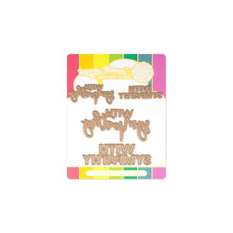 With Sympathy Duo Hotfoil Plate