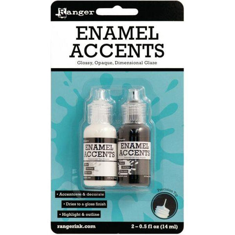 Enamel Accents - Black & White