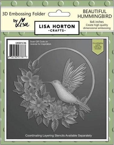 Beautiful Hummingbird - 3D Embossing Folder and Die Set