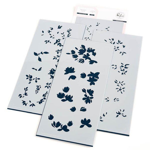 Artistic Magnolias - Layering Stencils