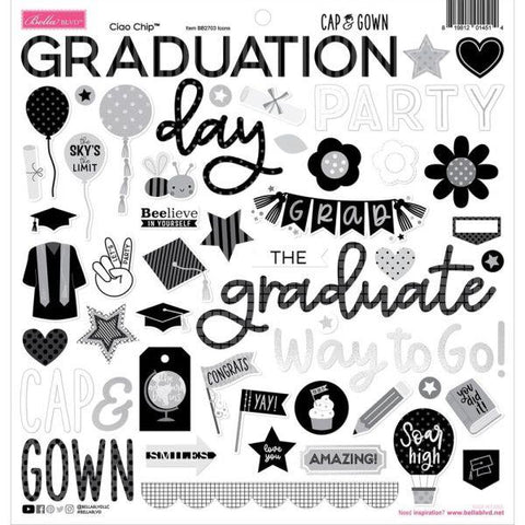 Cap & Gown - Stickers - Icons