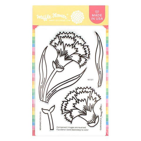 Sketched Carnation Clear Stamp Set