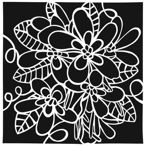 Flower Cluster - 6x6 Stencil