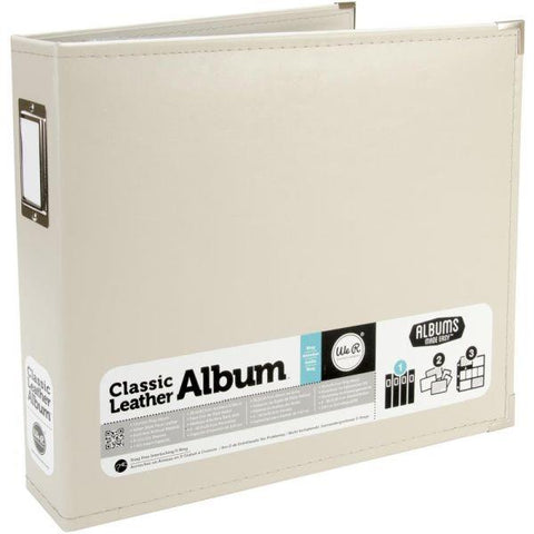 Classic Faux Leather 12" 3-Ring Binder Album - Greige