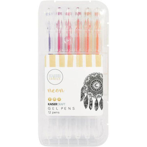 Gel Pens, Neon - 12 Pack