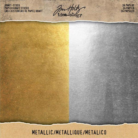 Kraft-Stock - Metallic, 8x8 Paper Pad