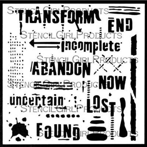 Stencil - Text and Texture - Transform