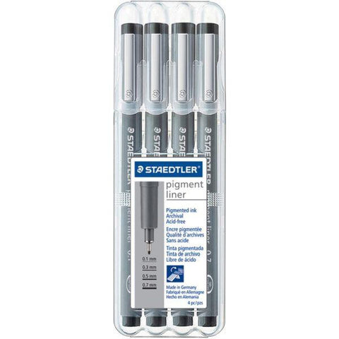 Fineliner Sketch Pens - 4 Pack
